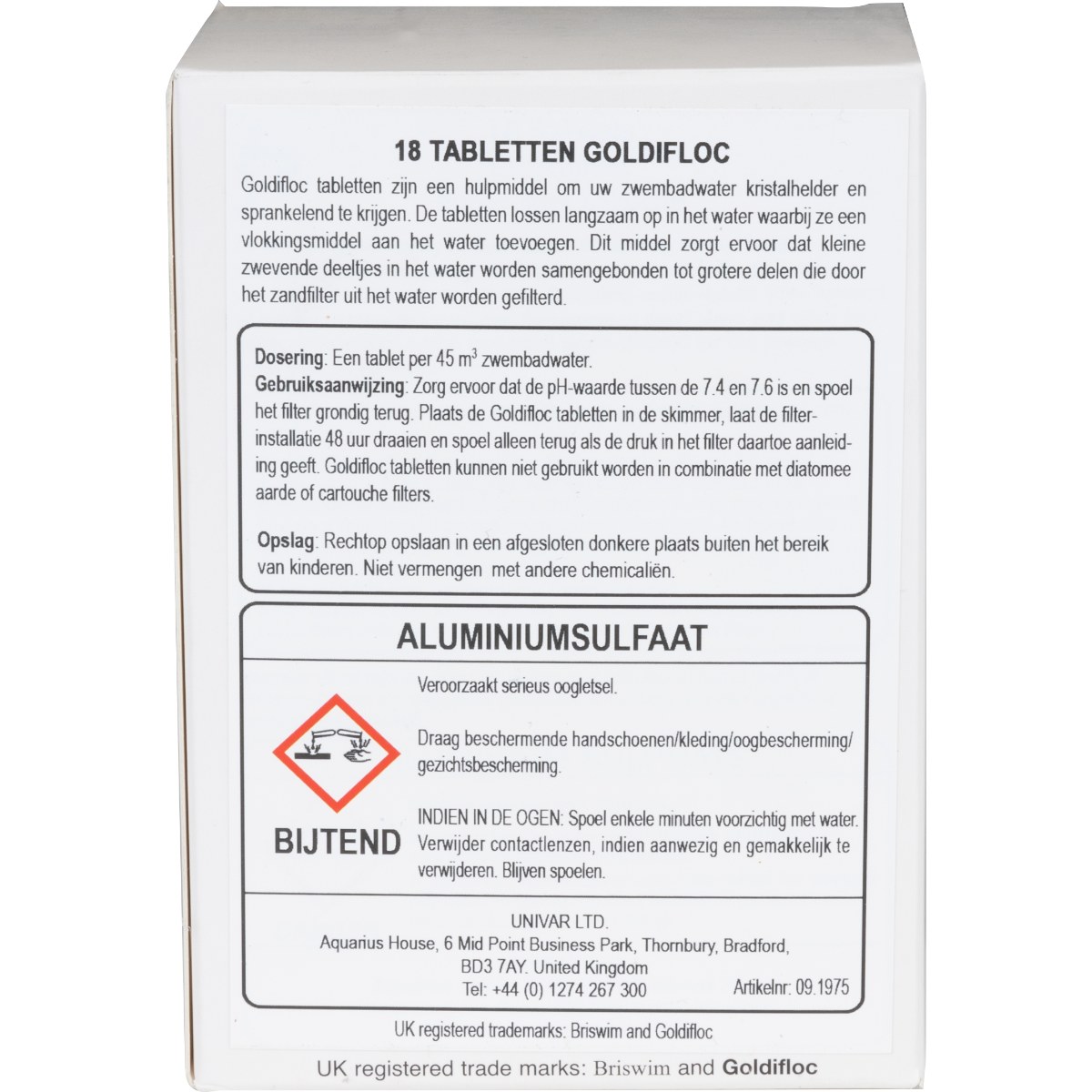 Briswim Goldifloc vlokmiddel - 18 tabletten