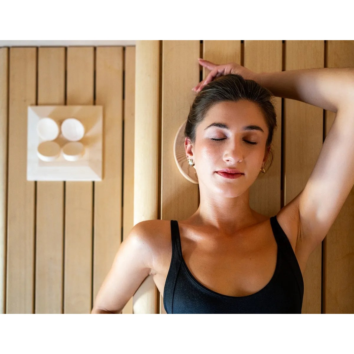 Halu ergonomische hoofdsteun voor Sauna - Vierkant - Aspen