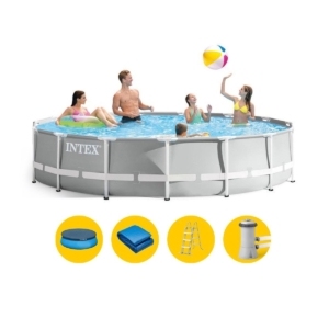Intex Prism Frame zwembad - 457 x 122 cm - met filterpomp en accessoires