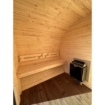 Thermowood elektrische barrelsauna met voorportaal - 6 personen
