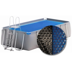 W'eau solar cover rechthoekig - 220 x 150 cm (zeilmaat 205 x 131) - Zwart/Blauw