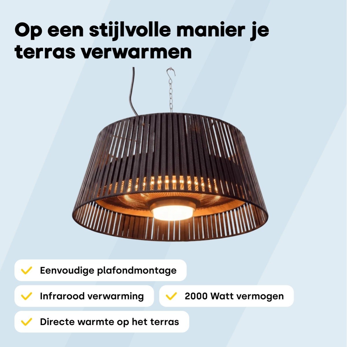 Luminous Lumora Ceiling 2000 watt terrasverwarmer