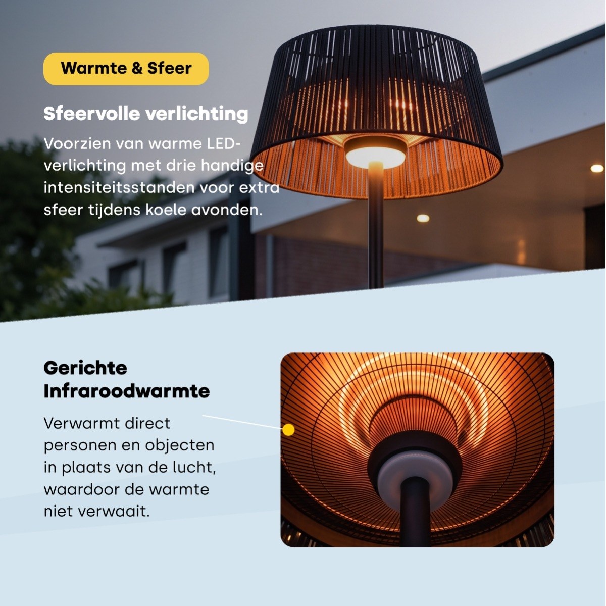 Luminous Lumora Floor 2000 watt terrasverwarmer
