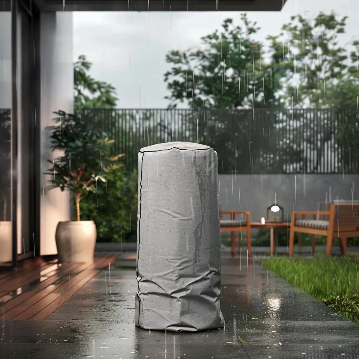 Planika Bino gas terrasverwarmer met beschermhoes - Grijs