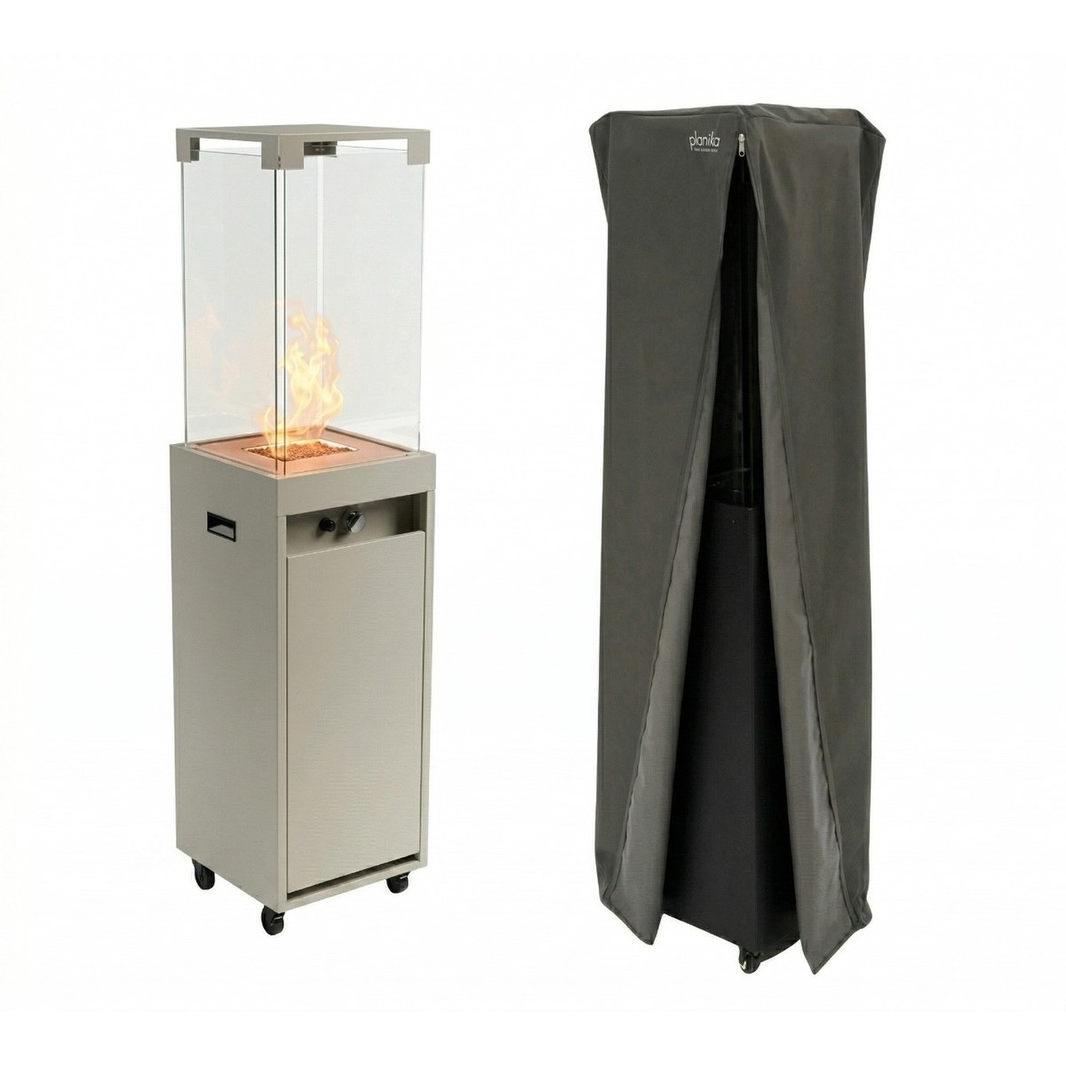 Planika Faro gas terrasverwarmer met beschermhoes - Grijs