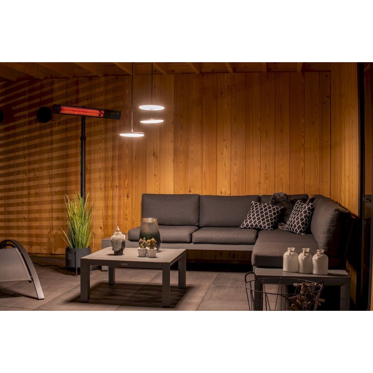 Sunred Heater Dark Standing 2500 terrasverwarmer